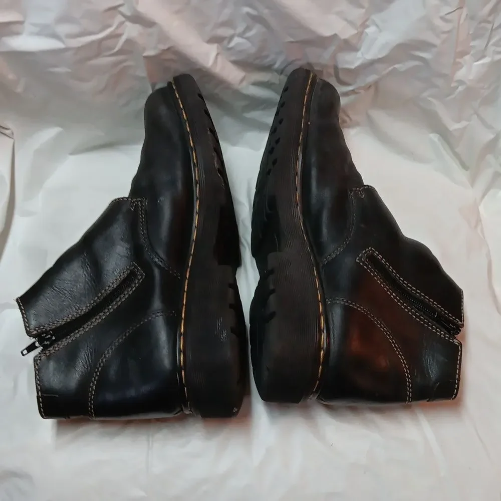 Dr. Martens Black Leather Buckle Boots Men's 12 Preowned